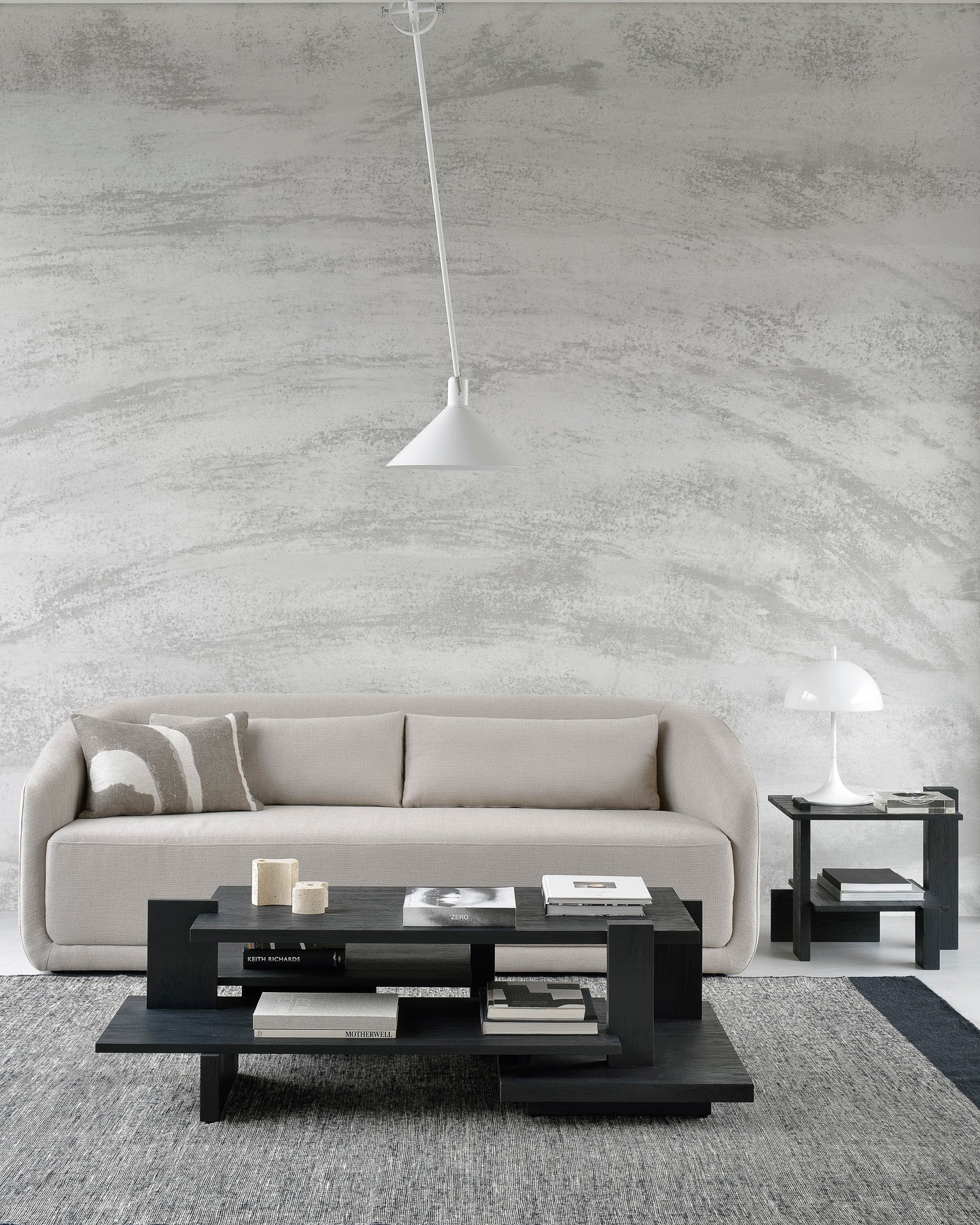 Abstract Black Coffee Table