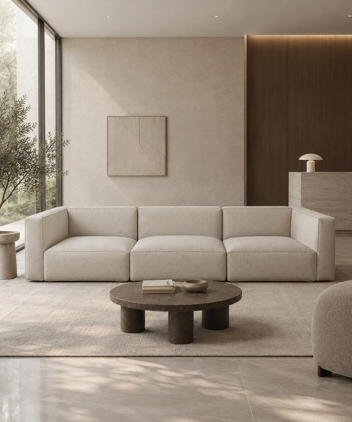Diva Sofa 3 Seater Vista Vanilla