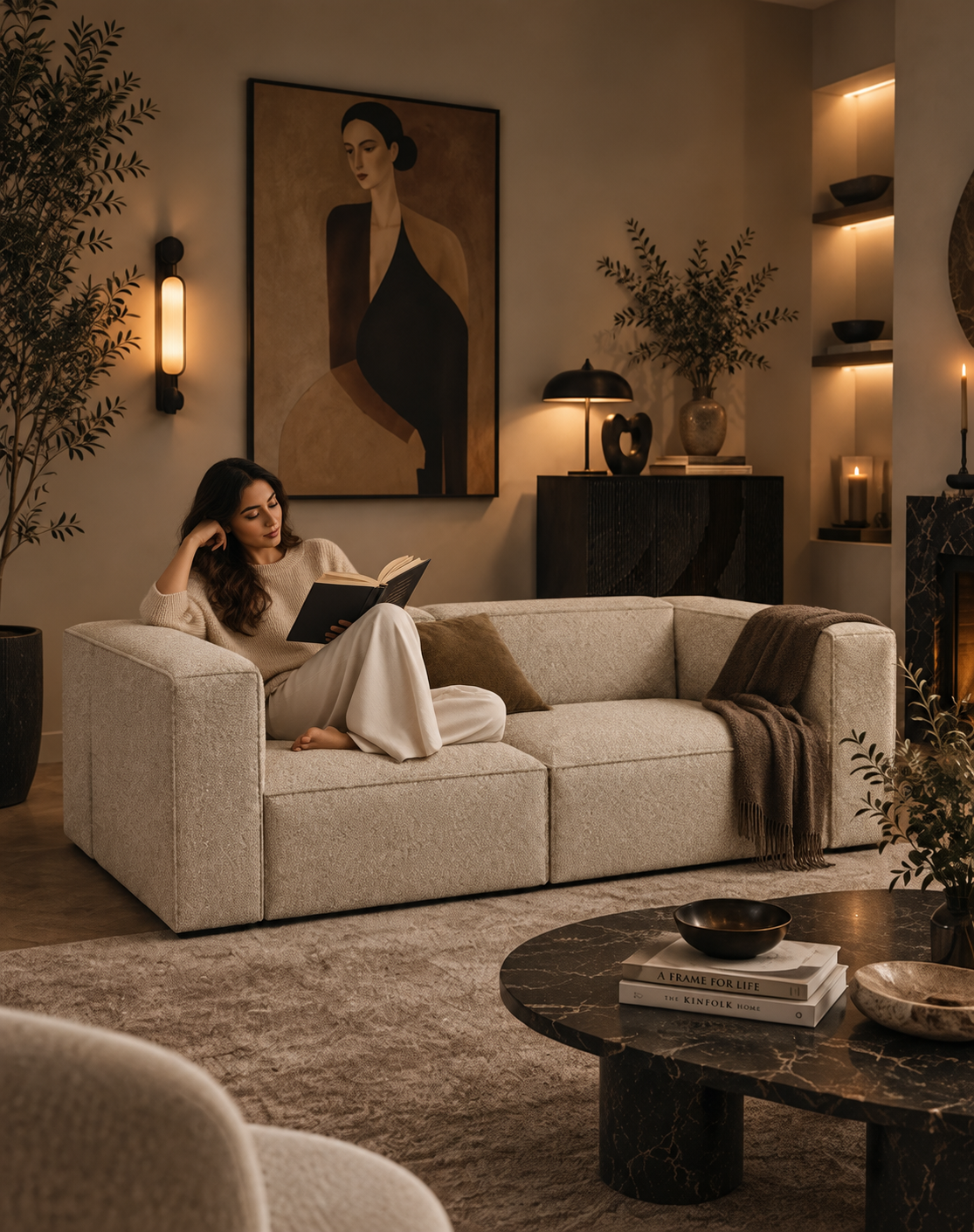 Diva – The Snug 2-Seater Sofa, Vista Vanilla, view 2