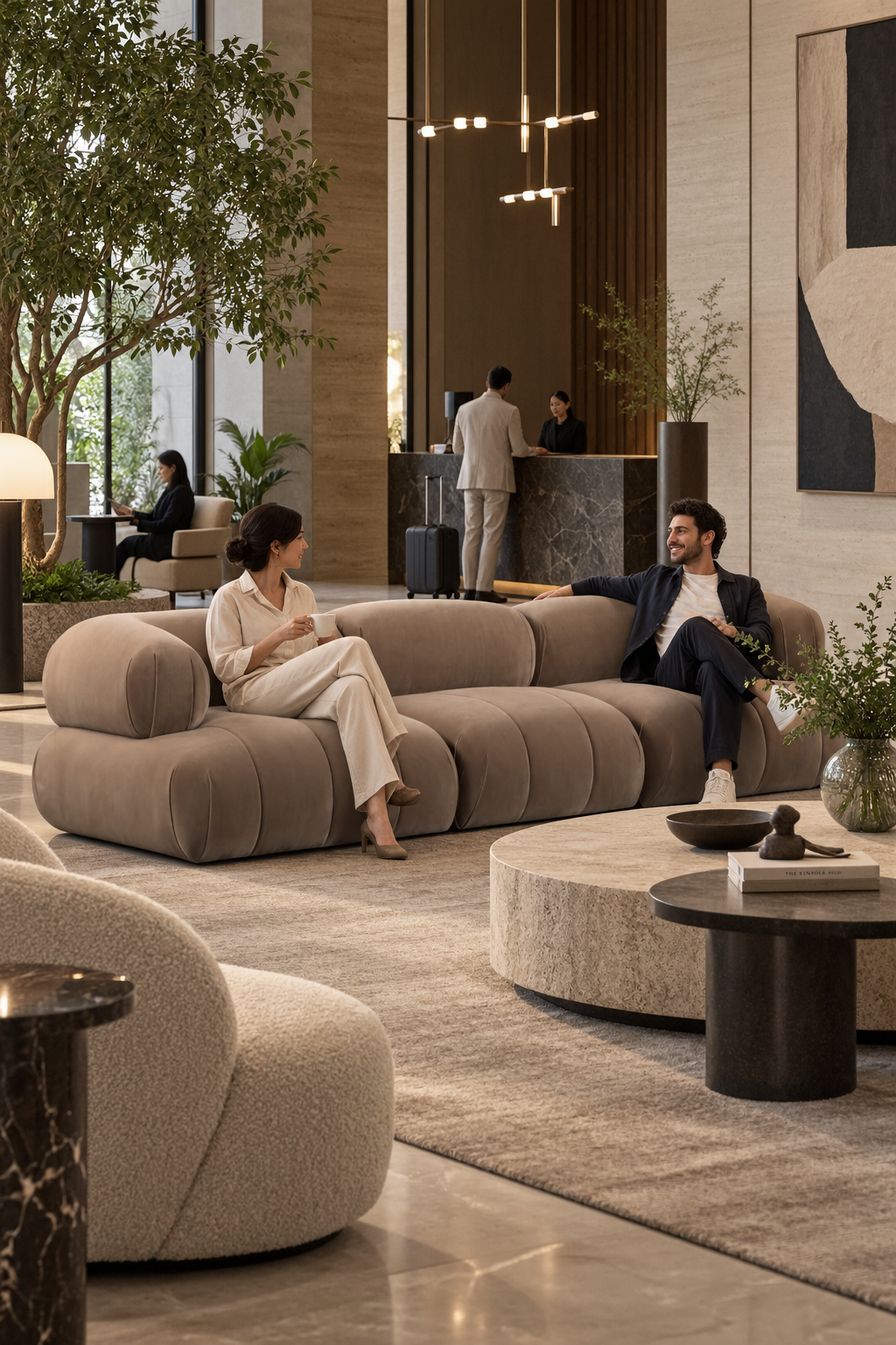 Leon 4 seater sofa Cotton Mink
