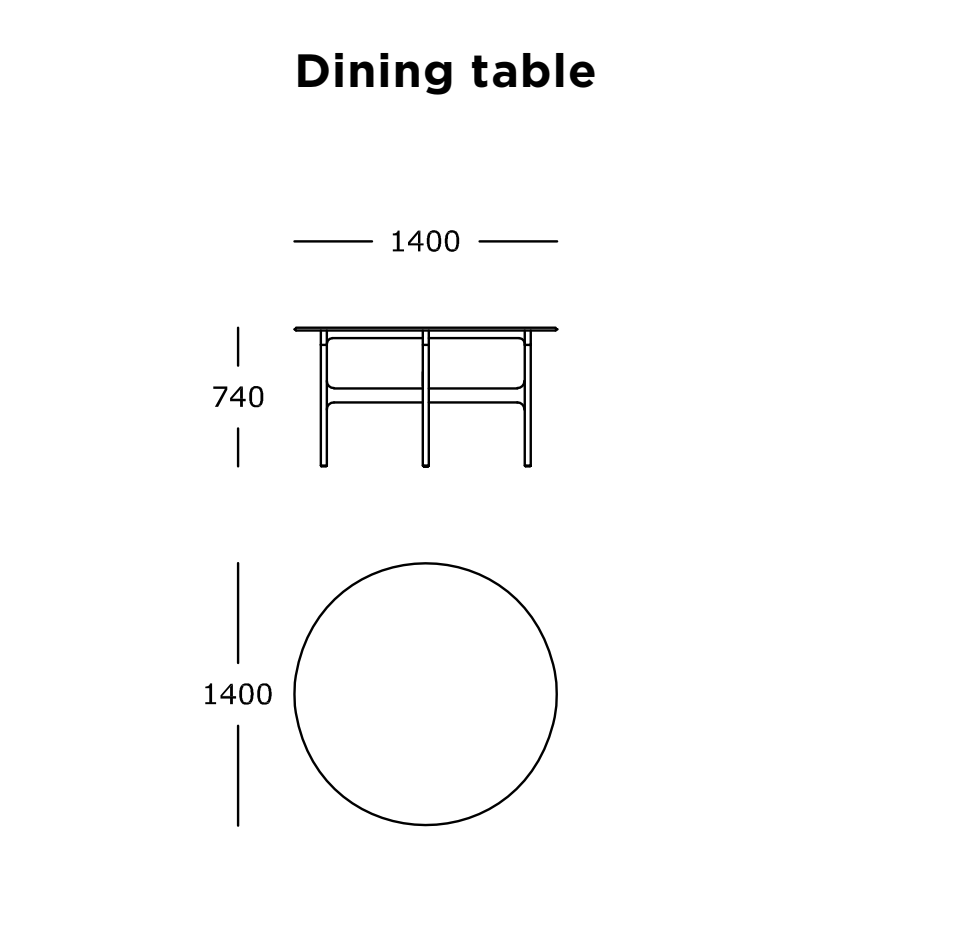 Floema Dining Table, view 3