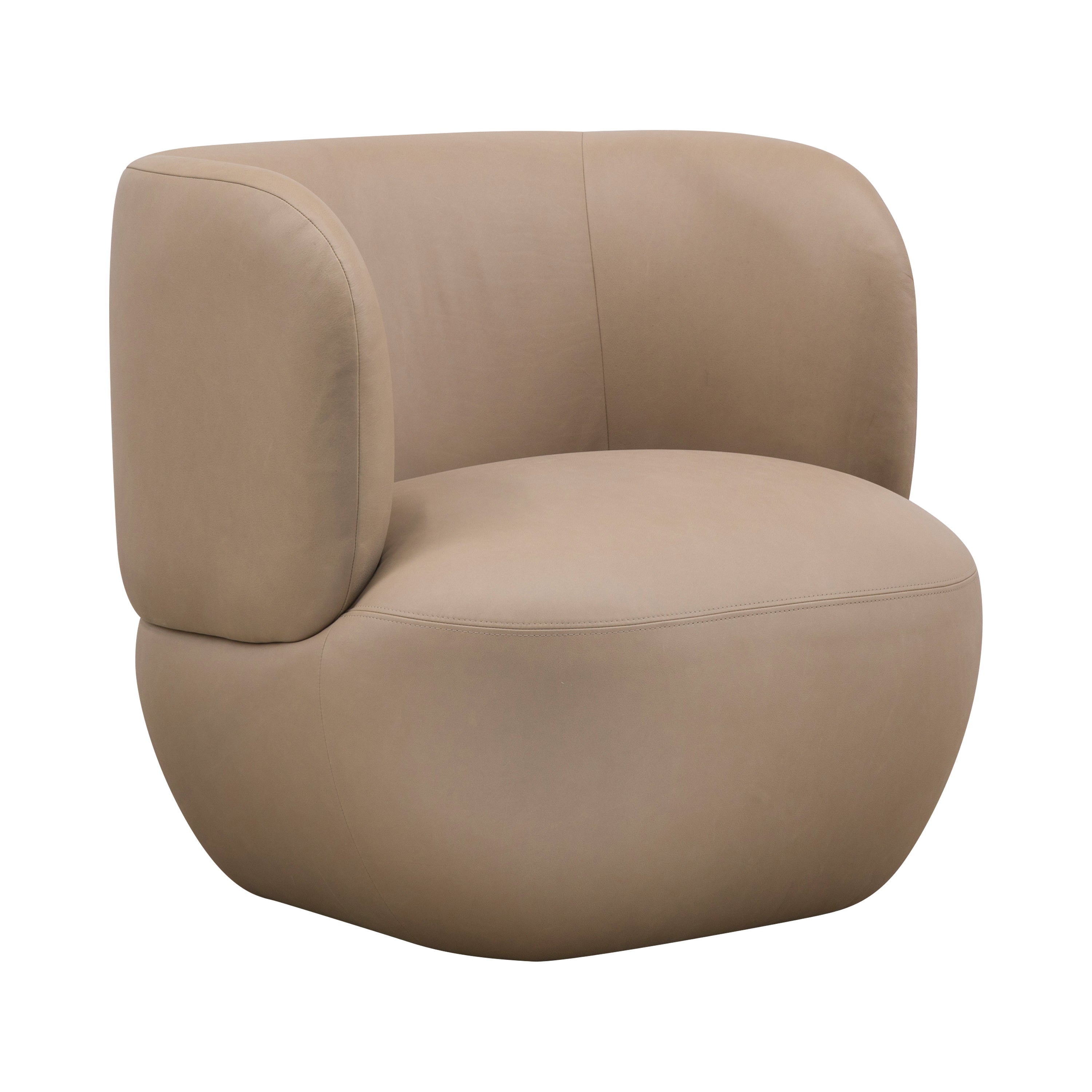Patricia Swivel Chair Chalk Mink Leather