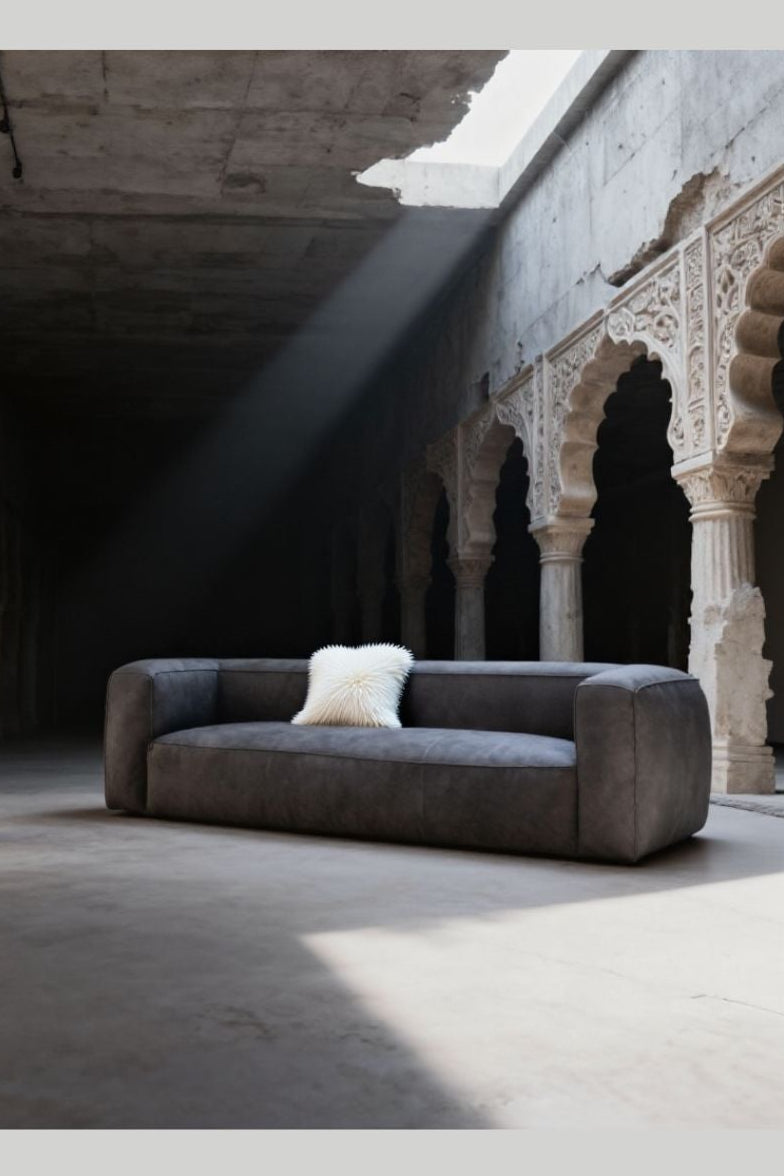 Raw Diva Sofa Utah Smoke leather