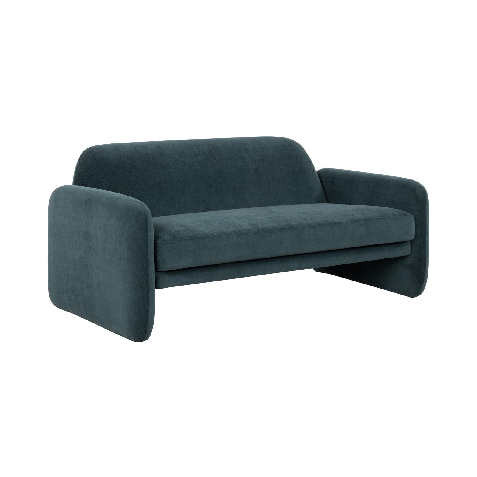 Ruby Loveseat Sofa Textured Velvet Moonlight
