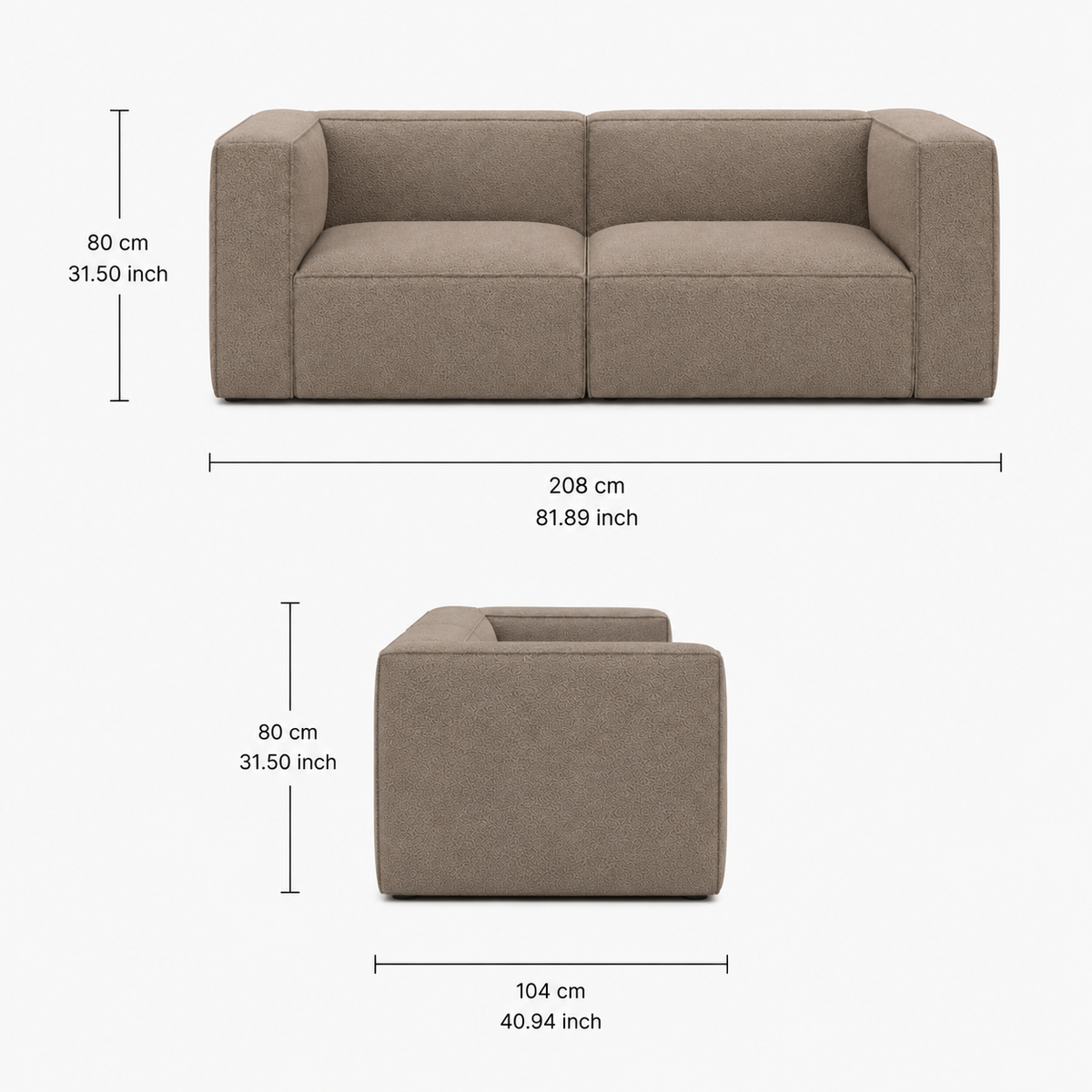 Diva – The Snug 2-Seater Sofa, Kairo Sand, view 4