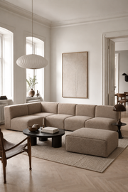 Diva 6 Seater Kairo sand Plus ottoman