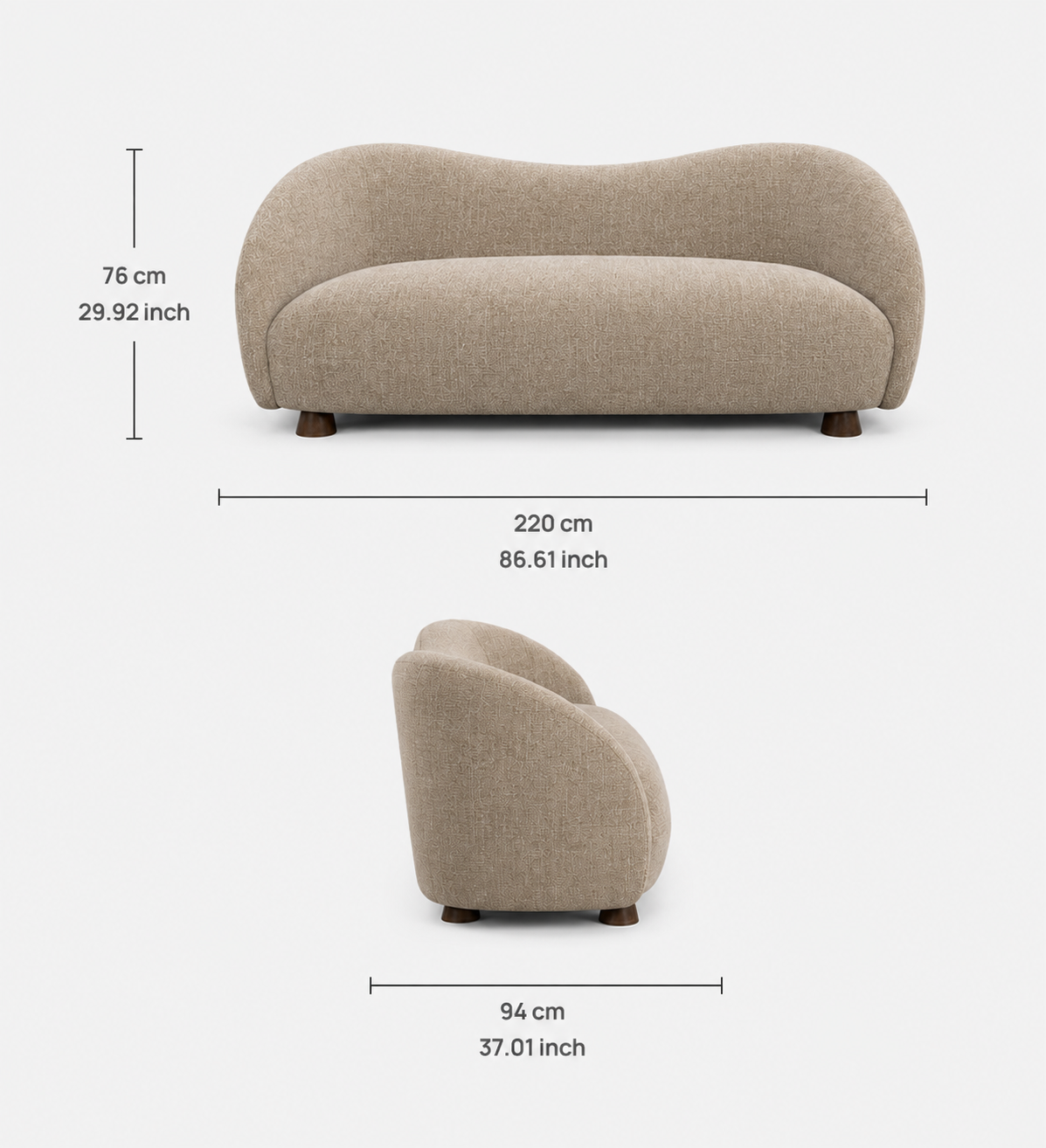 Harry Sofa Nomad Quartz
