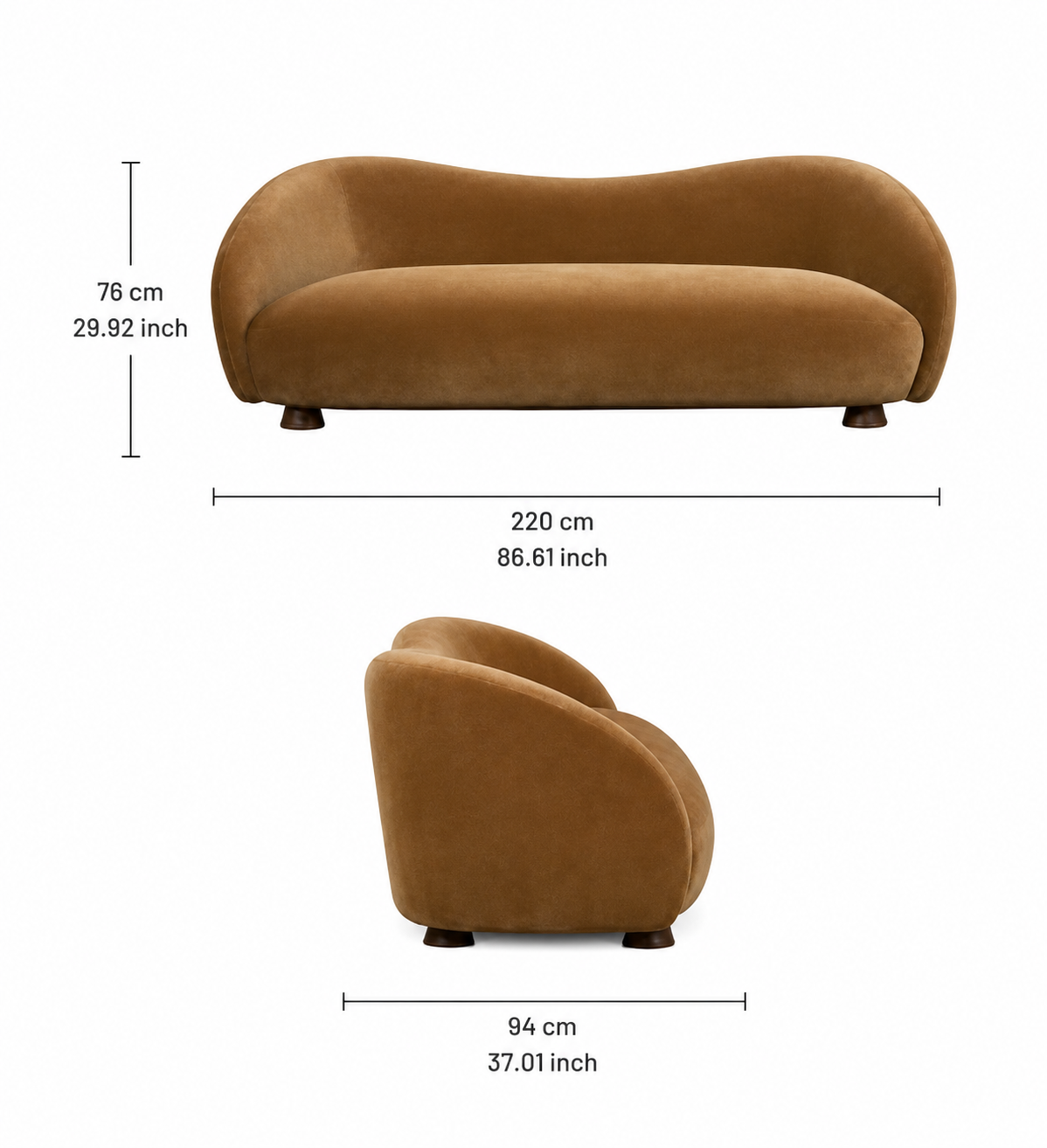 Harry Sofa Banks Camel, view 5