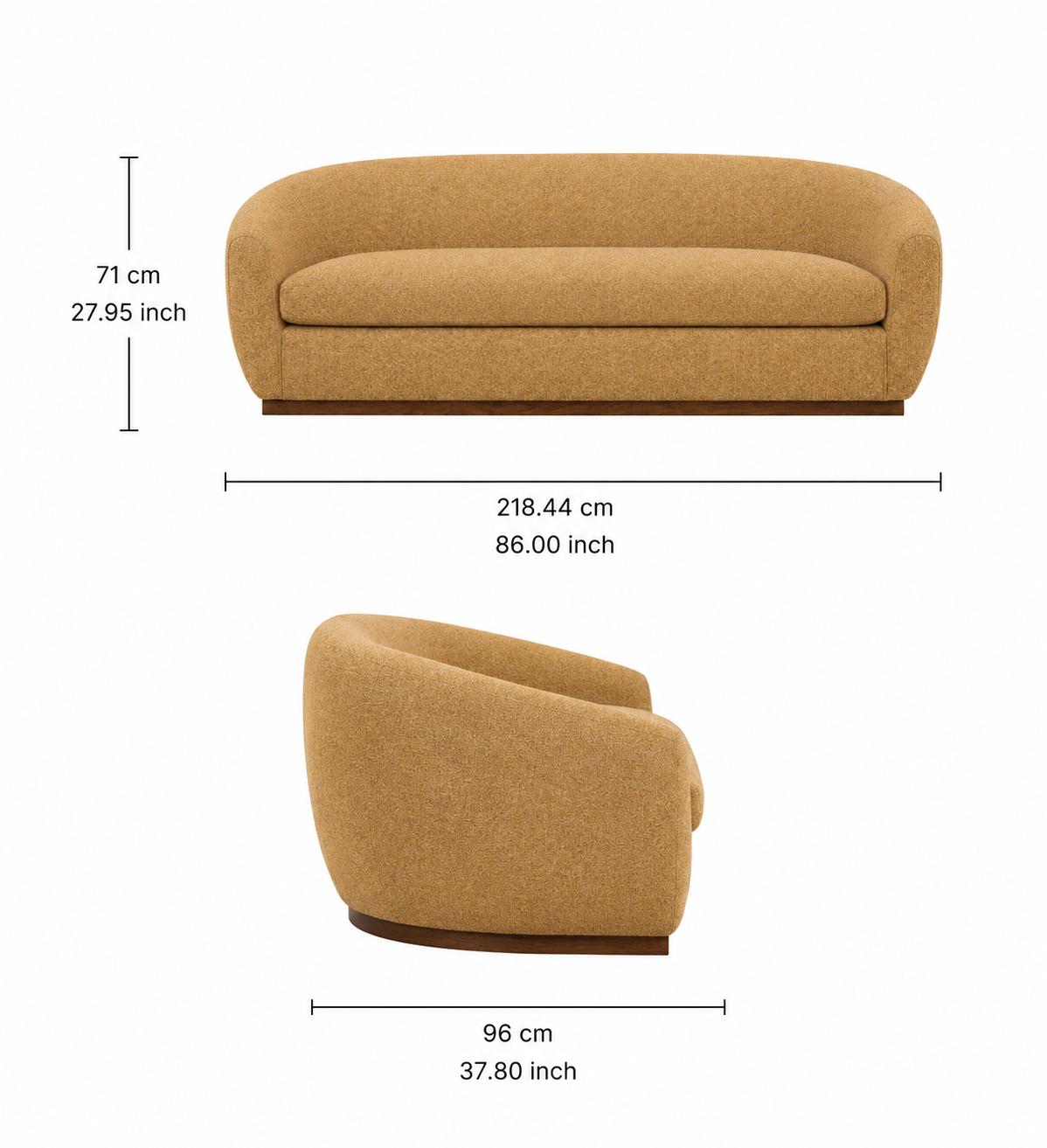Murphy Classic Sofa Lola Honey, view 4