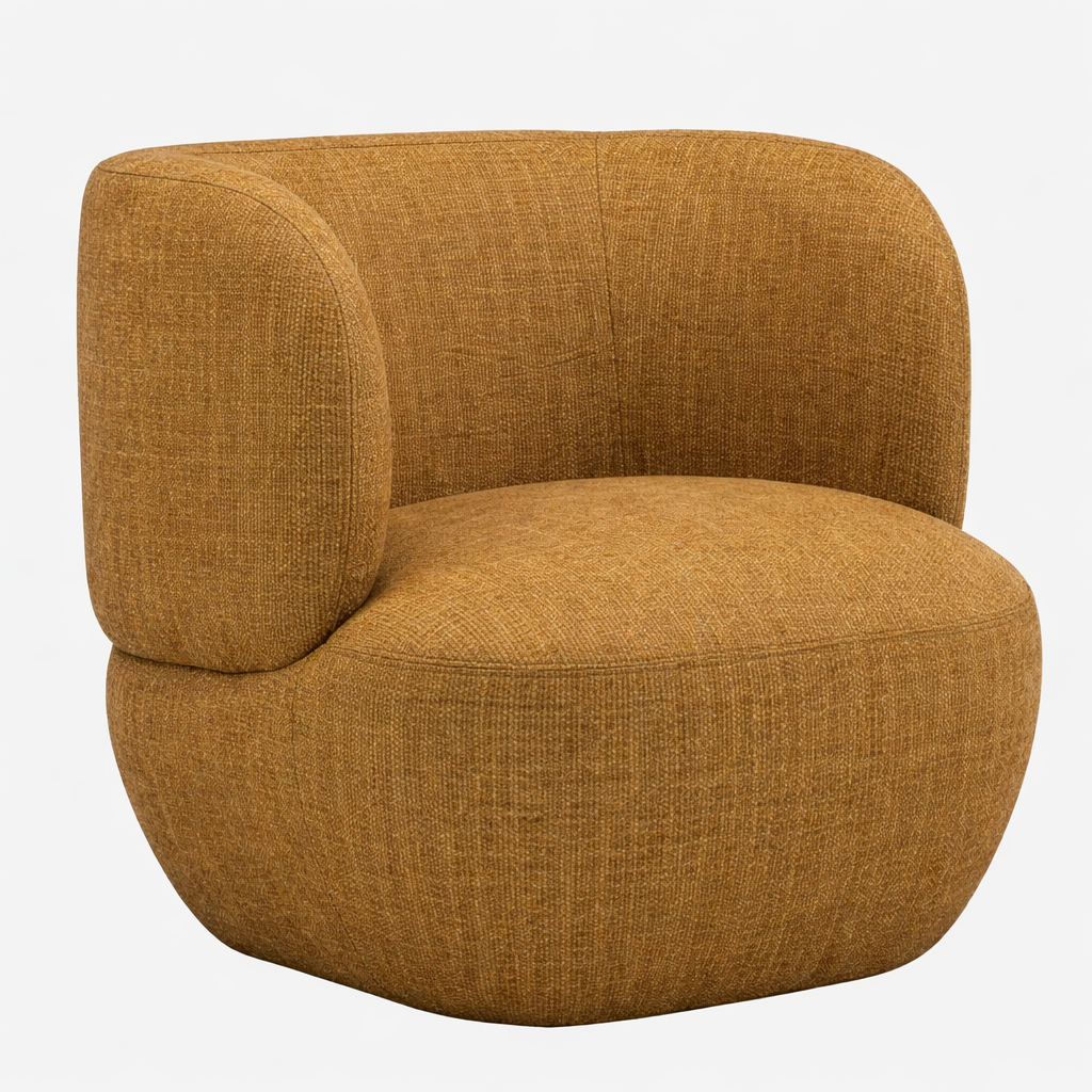 Patricia Swivel Chair Chennille Straw