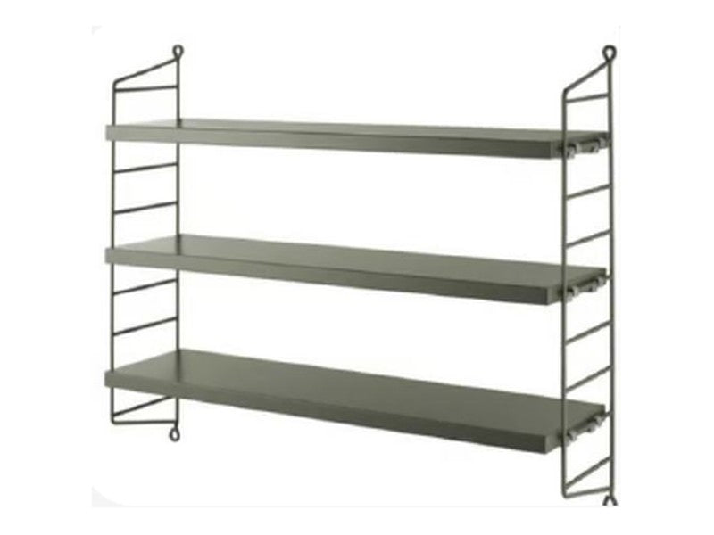 Pocket Wall Shelf – Green by String Furniture