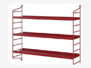 Pocket Wall Shelf – Red by String Furniture